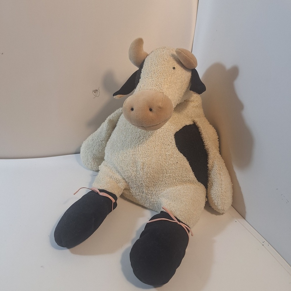 Vintage 1998 Manhattan Toy Company Tip Toes Cletus Cow RARE Stuffed Animal